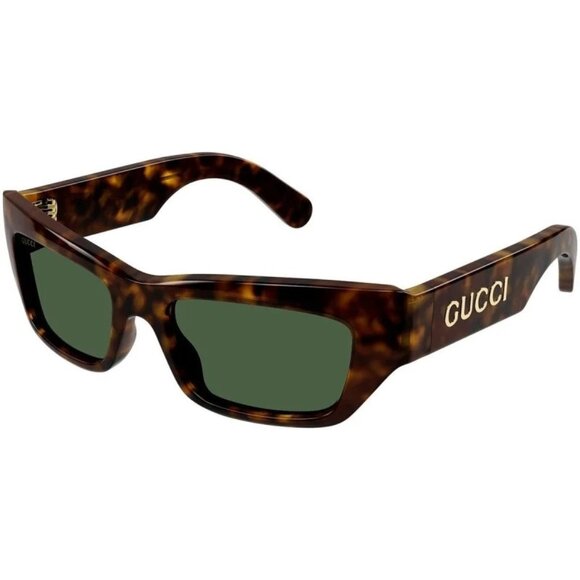 NEW GUCCI SUNGLASSES HAVANA GREEN MEN EYEWEAR GUCCI - Picture 1 of 3